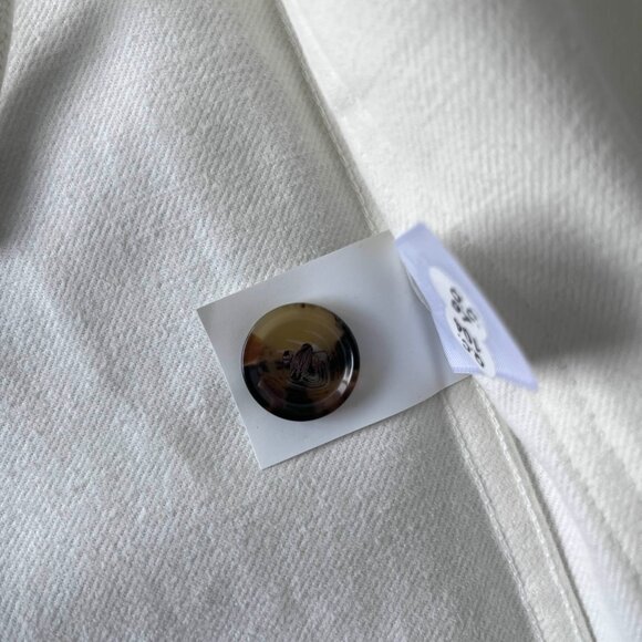 Amour Vert Rylee Organic Cotton Utility Jacket in Ivory, XS - Picture 5 of 7